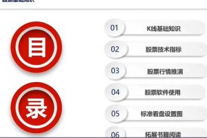 陈凯《股票入门基础知识》k线图解，技术指标讲解视频教程