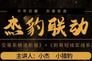 杰豹联动系统课《豹哥短线实战系统课》和《杰哥交易系统进阶版》视频教程