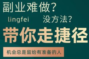 副业难做，没方法，带你走捷径：套公式创业运营，一万个项目就是一个