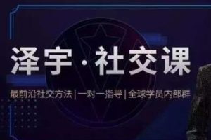 泽宇《社交课》如何成为顶级社交达人，拥有高价值人脉和社交圈