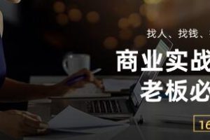 老板必学《商业实战课》找人、找钱、找方向
