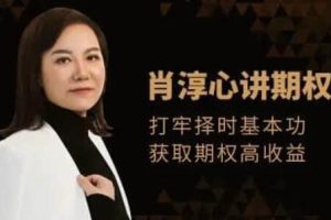 肖淳心《期权基础知识》入门视频