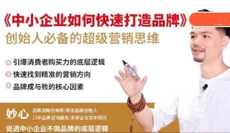 妙心《中小企业如何快速打造品牌》的超级营销思维