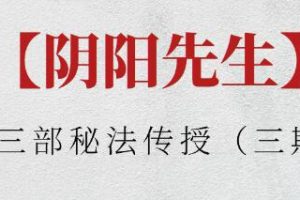 阴阳先生《第三部秘法传授》三期
