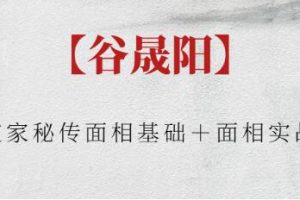谷晟阳《道家秘传面相基础+面相实战》