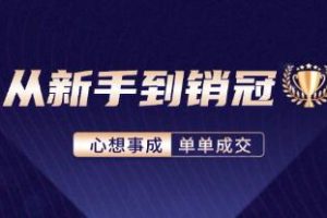 《从新手到销冠》精通客户心理学，揭秘销冠背后的成交秘籍