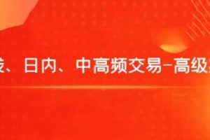 飞云金教《短线、日内、中高频交易》高级实战教程
