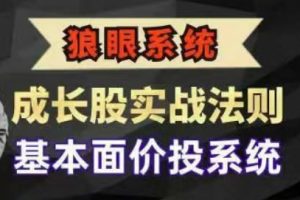 成长股实战法则，基本面价投系统